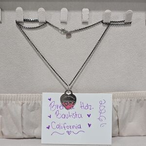 RARE / HTF - Tiffany & Co. ✨️ SPARKLE ✨️ BLACK ENAMEL Silver Ag925 Necklace